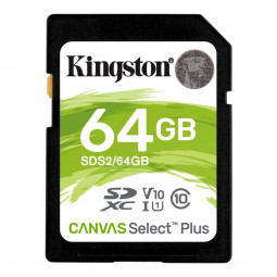 Kingston 64GB SDXC Canvas Select Plus 100R C10 UHS-I U1 V10