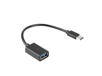 Lanberg USB-C to USB-A male/famale adapter cable Black