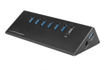 LC Power LC-HUB-ALU-2B-7  USB hub Black