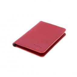 FIXED Leather wallet Smile Passport with smart tracker Smile PRO  passport size, red