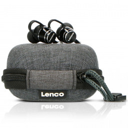 Lenco EPB-160BK sweatproof Bluetooth Earpuds including powerbank case Black