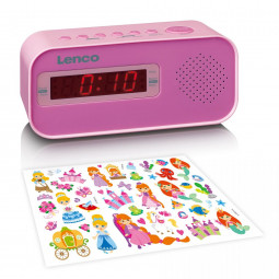 Lenco CR-205 Alarm Clock Radio Pink