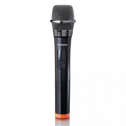 Lenco MCW-011BK wireless Microphone with 6,3mm battery powered receiver Black