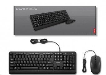 Lenovo 160 Wired USB Keyboard Black US