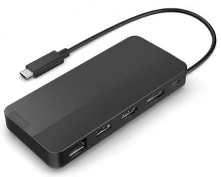 Lenovo USB-C Dual Display Travel Dock Black