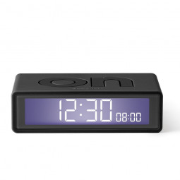 Lexon Flip+ Travel LCD Alarm Clock Dark Grey
