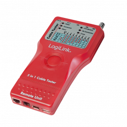 Logilink 5-in-1 with Remote Unit cabel tester Red