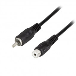 Logilink Audio cable RCA/M to RCA/F 5m Black