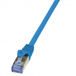Logilink AWG26 Patch Cable Cat.6A 10G S/FTP PIMF PrimeLine 0,5m Blue