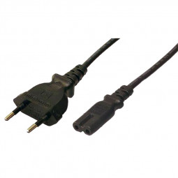 Logilink CP092 Power cord Euro male to IEC C7 female 1,80m Black