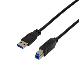 Logilink CU0025 USB3.0 USB-A/M to USB-B/M 3m Cable Black