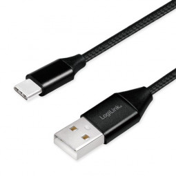 Logilink CU0139 USB 2.0 Type-C cable C/M to USB-A/M 0,3m Black