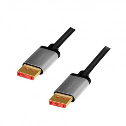 Logilink DisplayPort cable DP/M to DP/M 8K/60Hz alu 2m Black/Grey