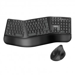 Logilink Egonomic Wired Keyboard+Mouse Black