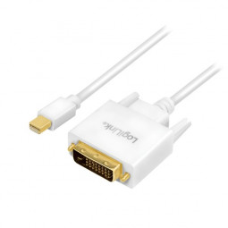 Logilink Mini DisplayPort (male) - DVI-D(24+1) Dual Link (male) 1080p 1,8m White