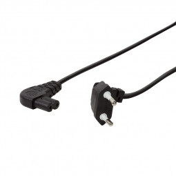 Logilink Power cord Euro male 90° to IEC C7 female 90° 0.75m Black