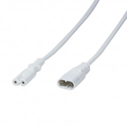 Logilink Power cord extension IEC C8 male to IEC C7 female 2m White