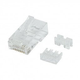 Logilink RJ45 modular plug Cat.6A UTP for solid and stranded wires with guide plate 50db