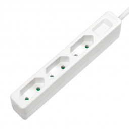 Logilink Socket outlet 3-way slim 1,5m White