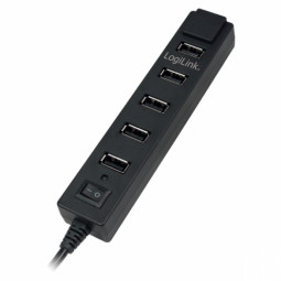 Logilink USB 2.0 Hub 7-port with On/Off Switch Black