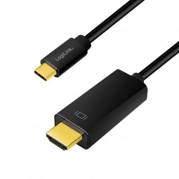 Logilink USB 3.2 Gen1 Type-C cable C/M to HDMI-A/M 4K/60Hz 3m Black