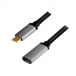 Logilink USB 3.2 Gen2 Type-C cable C/M to USB-C/F 4K 0,5m Black/Grey