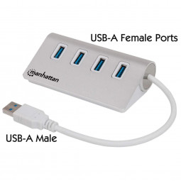 Manhattan 4-Port SuperSpeed USB 3.0 Hub White