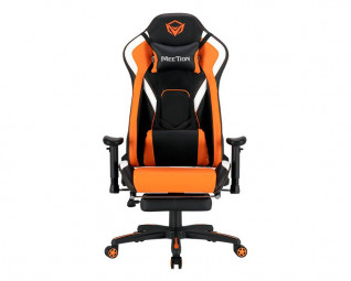 Meetion CHR22 Leather Reclining E-Sport Gaming with Footrest Black/Orange