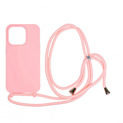 Mobile Origin Lanyard Case iPhone 14 Pink