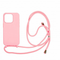Mobile Origin Lanyard Case iPhone 15 Pink