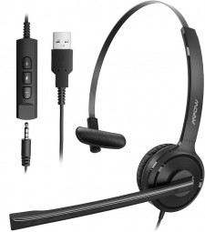 Mpow 323 Single-Sided Business Mono Headset Black