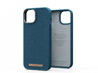 Njord Fabric Tonal Case iPhone 14 Deep Sea
