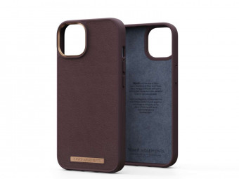 Njord Genuine Leather Case iPhone 14 Dark Brown