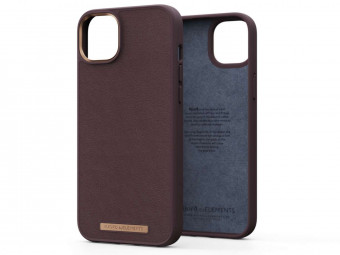Njord Genuine Leather Case iPhone 14 Plus Dark Brown
