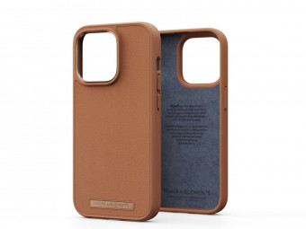 Njord Genuine Leather Case iPhone 14 Pro Cognac