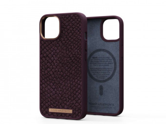 Njord Salmon Leather Magsafe Case iPhone 14 Eldur
