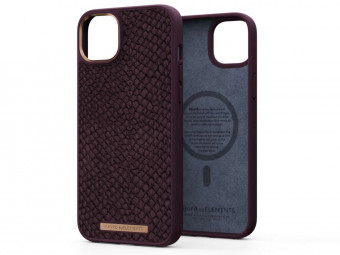 Njord Salmon Leather Magsafe Case iPhone 14 Plus Eldur
