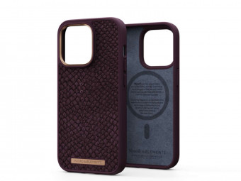 Njord Salmon Leather Magsafe Case iPhone 14 Pro Eldur