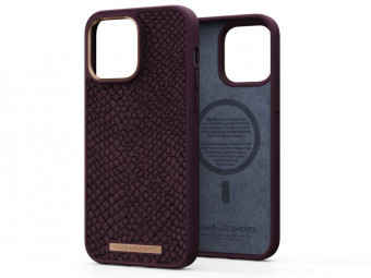 Njord Salmon Leather Magsafe Case iPhone 14 Pro Max Eldur