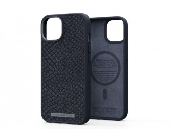Njord Salmon Leather MagSafe Case iPhone 14 Pro Vindur | Black