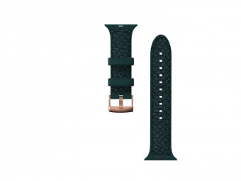 Njord Salmon Leather Strap Apple Watch 44/45mm Jord/Dark Green