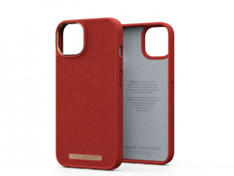 Njord Suede Comfort+ Case iPhone 14 Burnt Orange