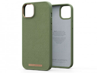 Njord Suede Comfort+ Case iPhone 14 Plus Olive