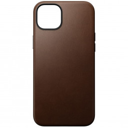 Nomad iPhone 15 Plus Modern Leather Case Rustic Brown