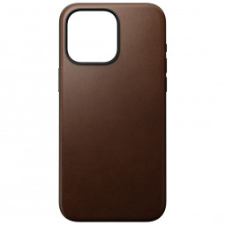 Nomad iPhone 15 Pro Max Modern Leather Case Rustic Brown