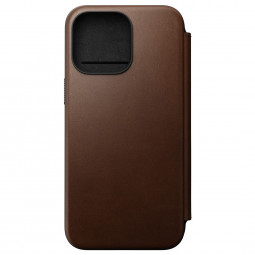 Nomad iPhone 15 Pro Max Modern Leather Folio Brown