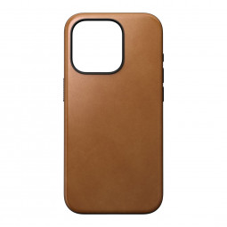 Nomad iPhone 15 Pro Modern Leather Case English Tan