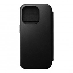 Nomad iPhone 15 Pro Modern Leather Folio Black