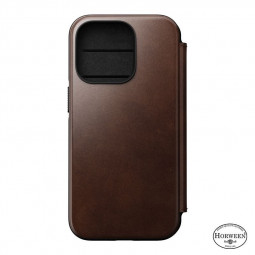 Nomad Leather MagSafe Folio, brown - iPhone 14 Pro