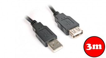 Noname USB 2.0 hosszabbító kábel 3m